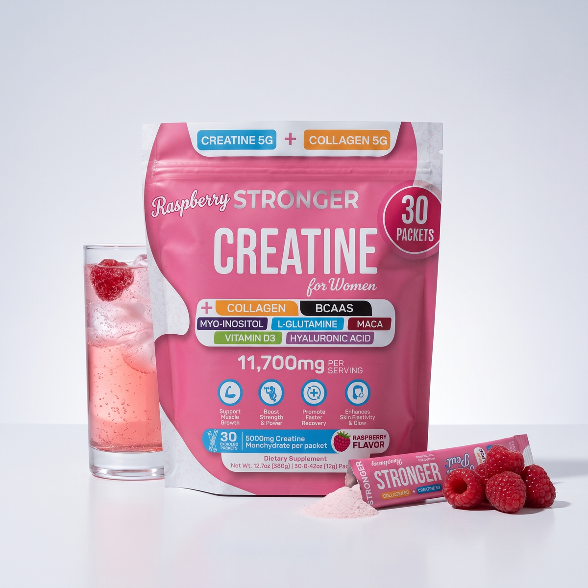 STRONGER Creatine+ for Women Raspberry