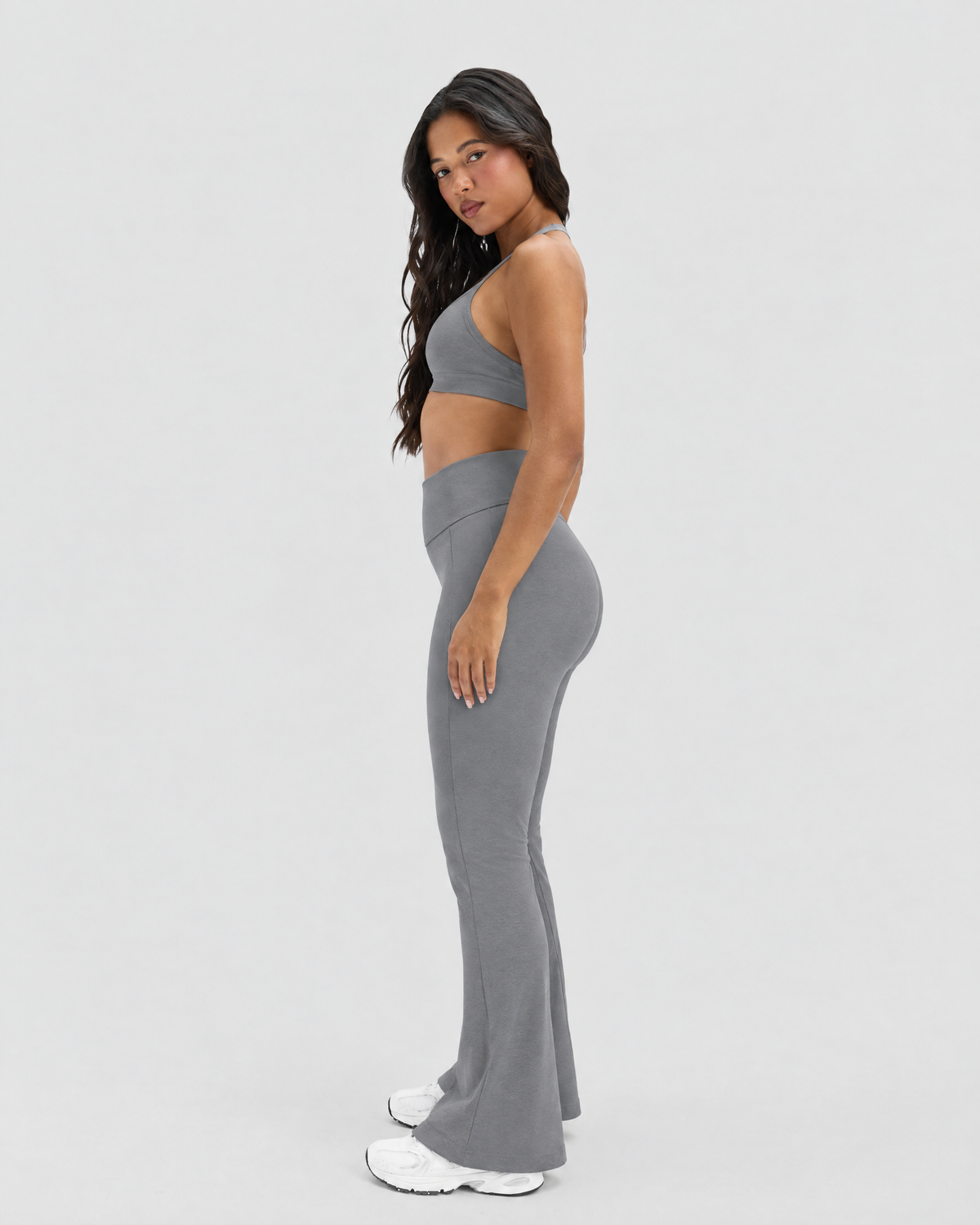 STRONGER Sculpt Flare Pants in Stone