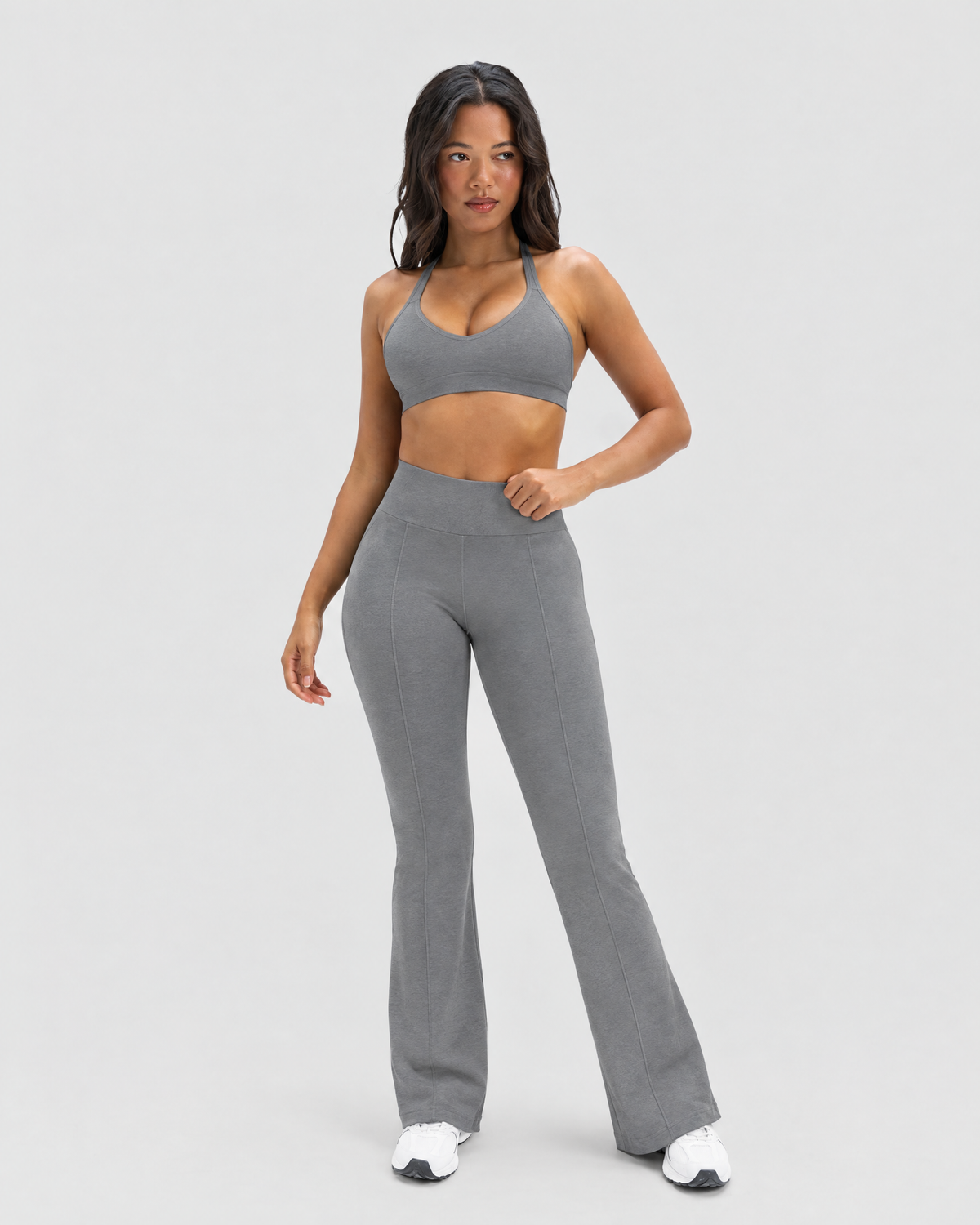 STRONGER Sculpt Flare Pants in Stone