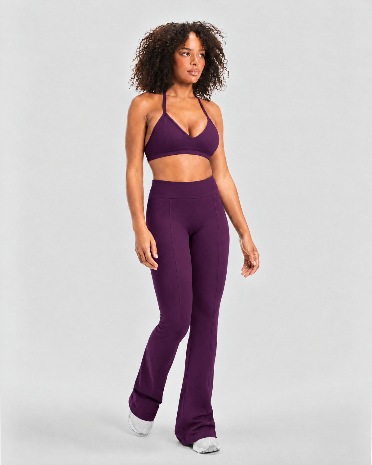 STRONGER Sculpt Flare Pants in Plum