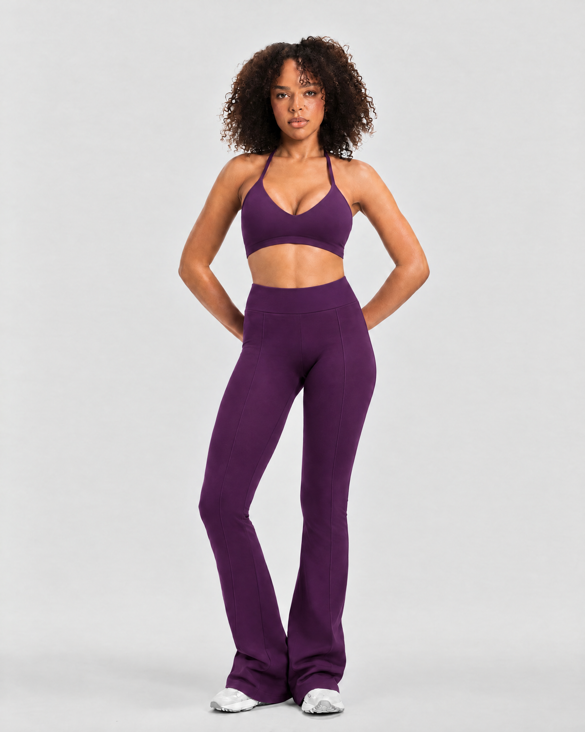 STRONGER Sculpt Flare Pants in Plum