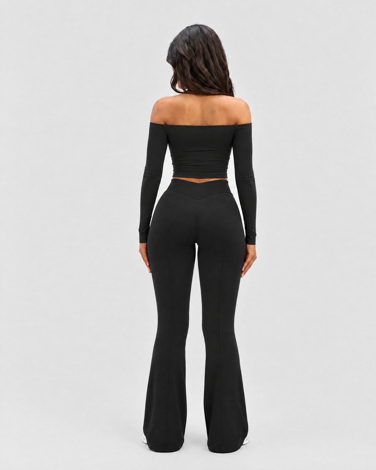 STRONGER Sculpt Off-Shoulder Set in Midnight
