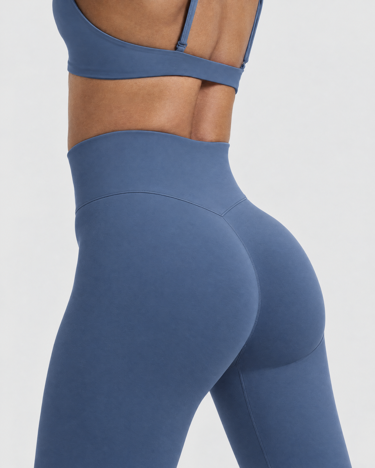 STRONGER Sculpt Flare Pants in Steel Blue