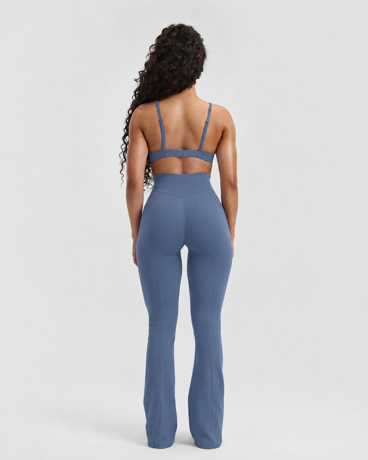 STRONGER Sculpt Flare Pants in Steel Blue