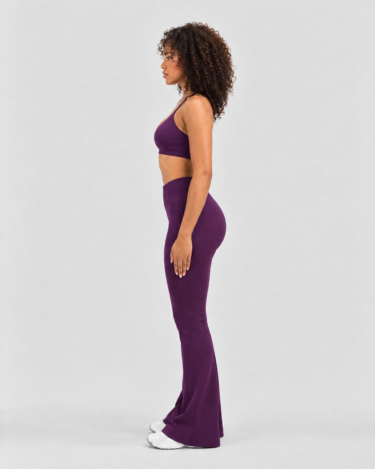 STRONGER Sculpt Flare Pants in Plum