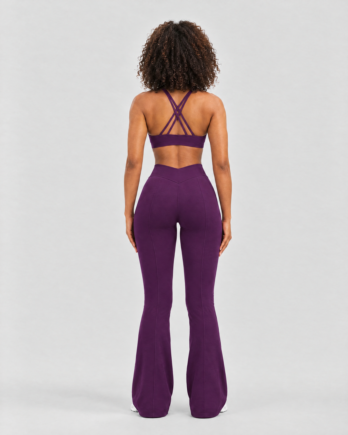 STRONGER Sculpt Flare Pants in Plum