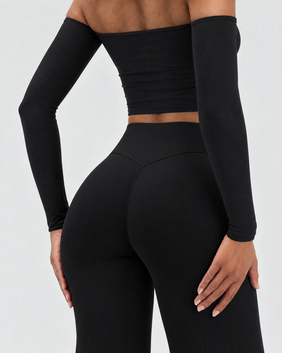 STRONGER Sculpt Off-Shoulder Set in Midnight